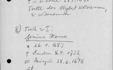 Verzeichnis der Familienakten