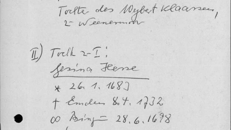 Verzeichnis der Familienakten